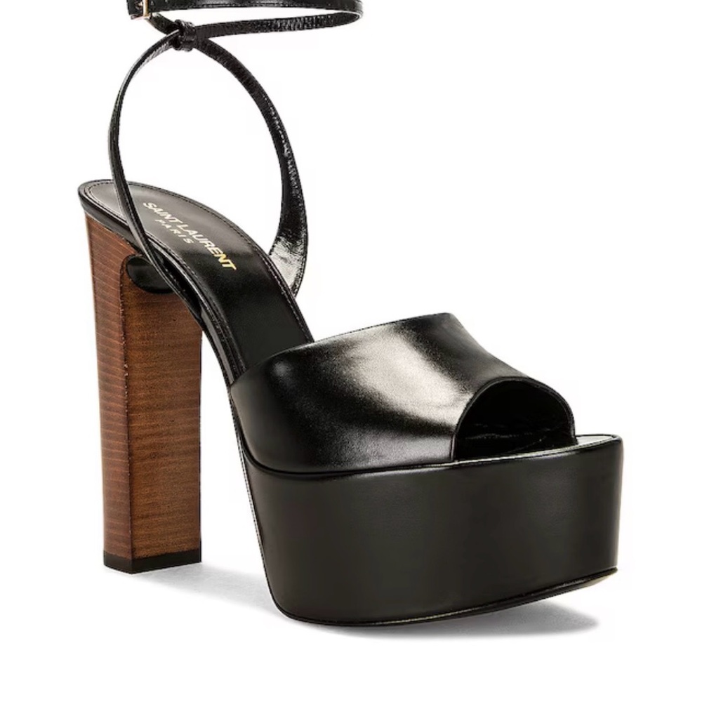 Nwt - Saint Laurent Black and Brown Platform Heels
